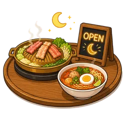 โปรโมทร้านอาหารเปิดดึก ร้านอาหารกลางคืน ร้านอาหารดึก ใกล้ฉัน กรุงเทพ ใกล้เทพรักษ์