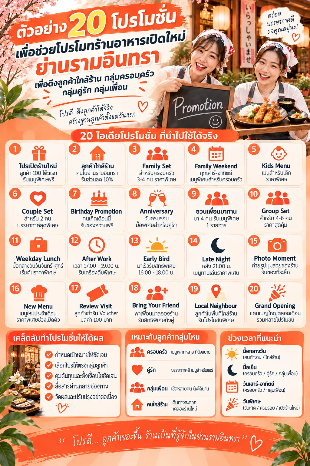 โปรโมท ร้านอาหารเปิดใหม่ ใกล้ รามอินทรา ด้วย 15 โปรโมชั่น รามอินทรา.com
